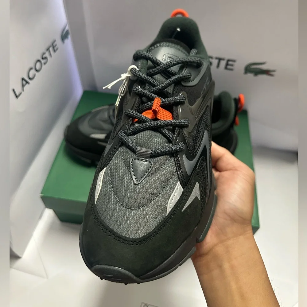 Lacoste L003 Neo Tech Chunky Runner Shoes Women's Size 7 Black Grey - Picture 3 of 8
